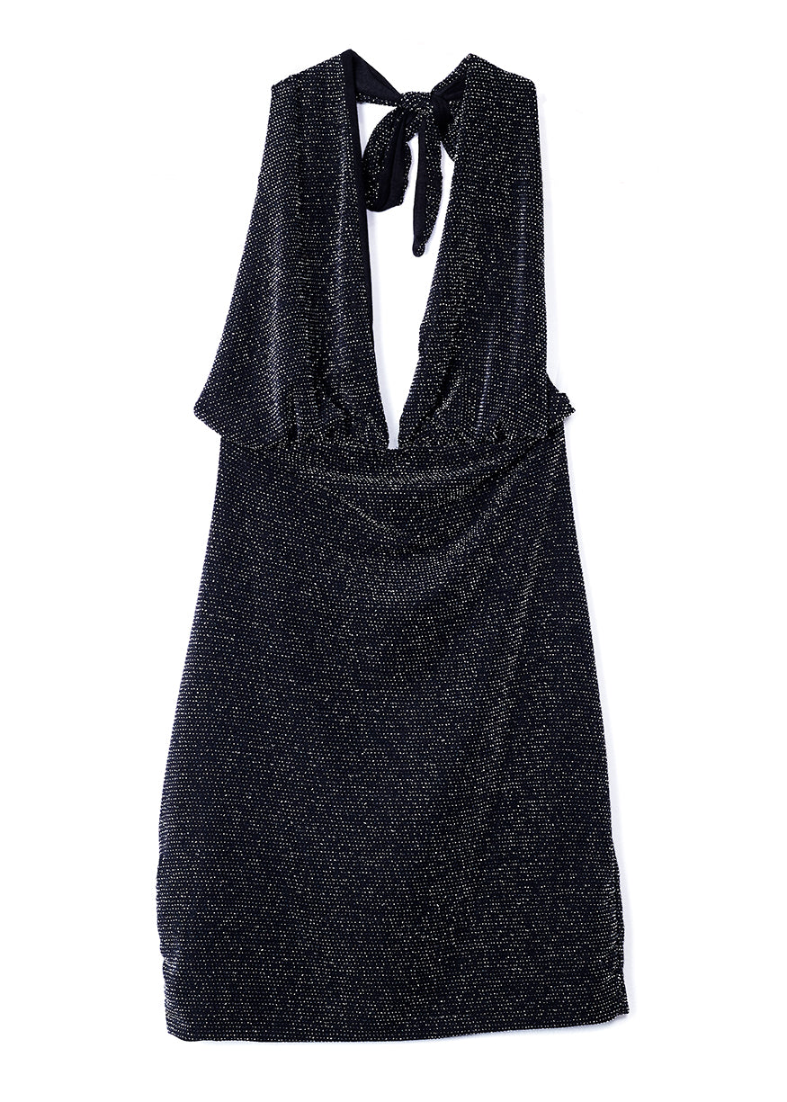 Lurex neckline dress