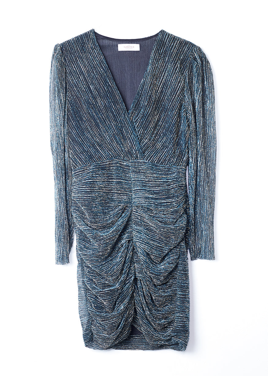 Shimmery gathered dress