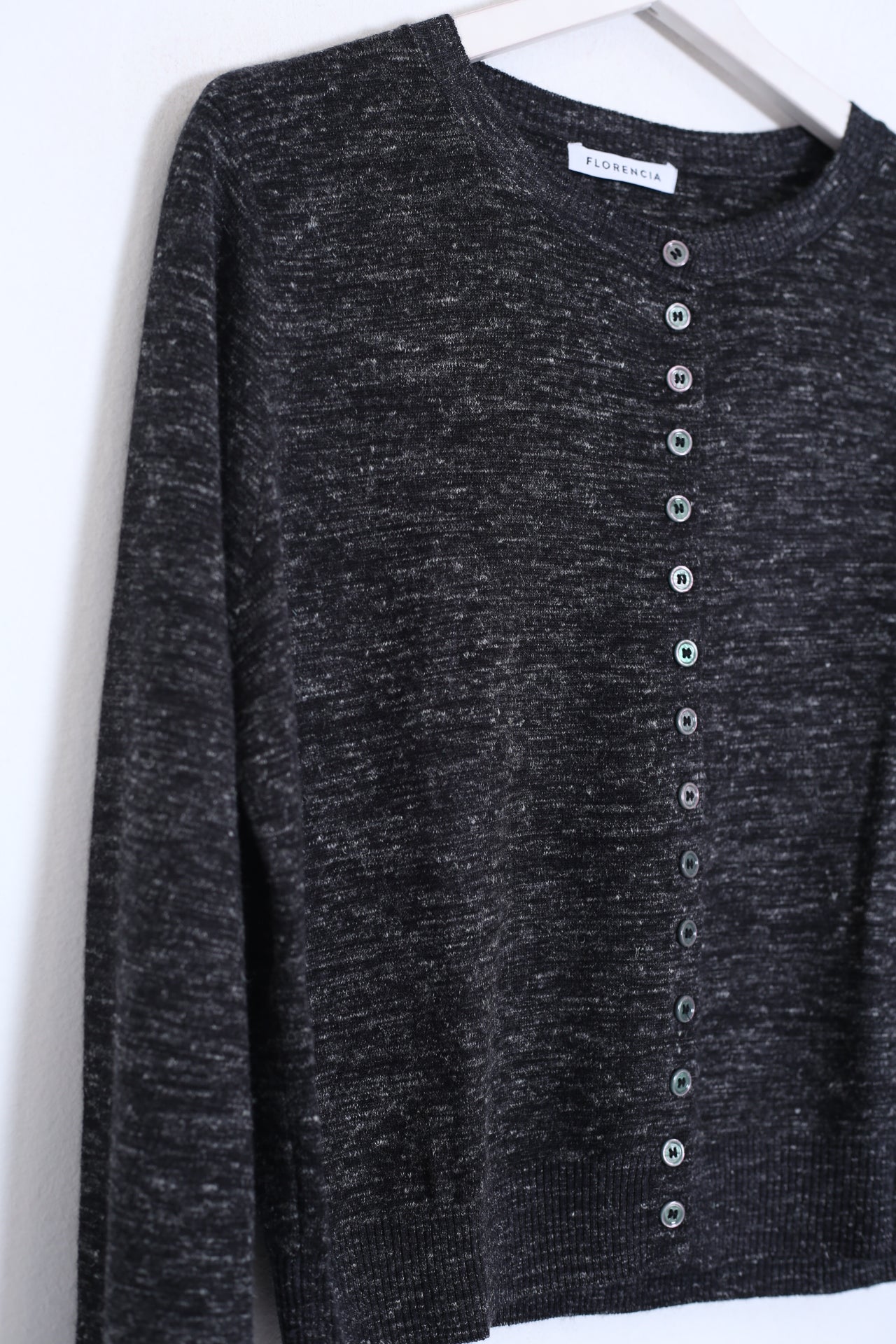 Cárdigan lana jaspeado