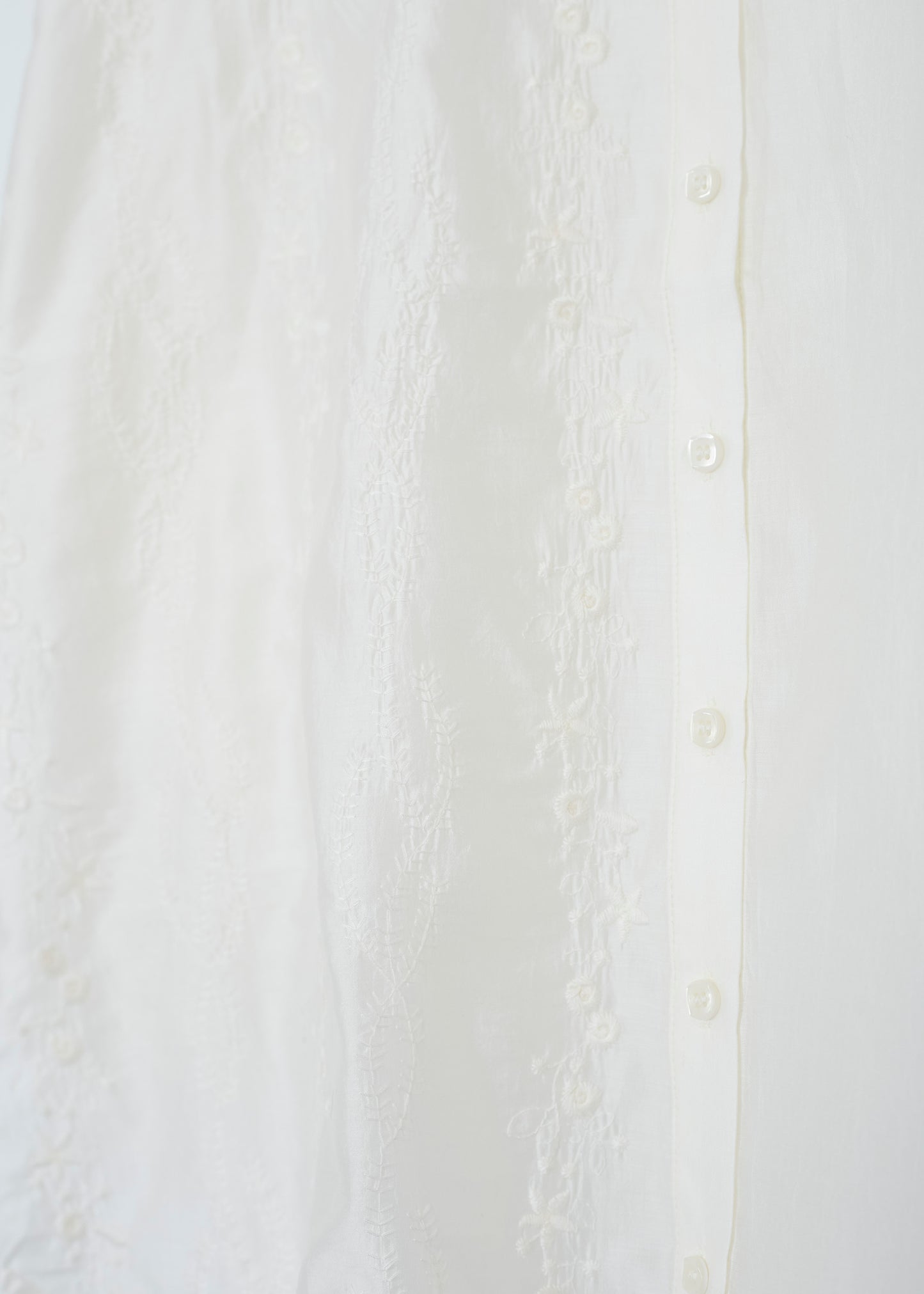 Embroidered organza shirt