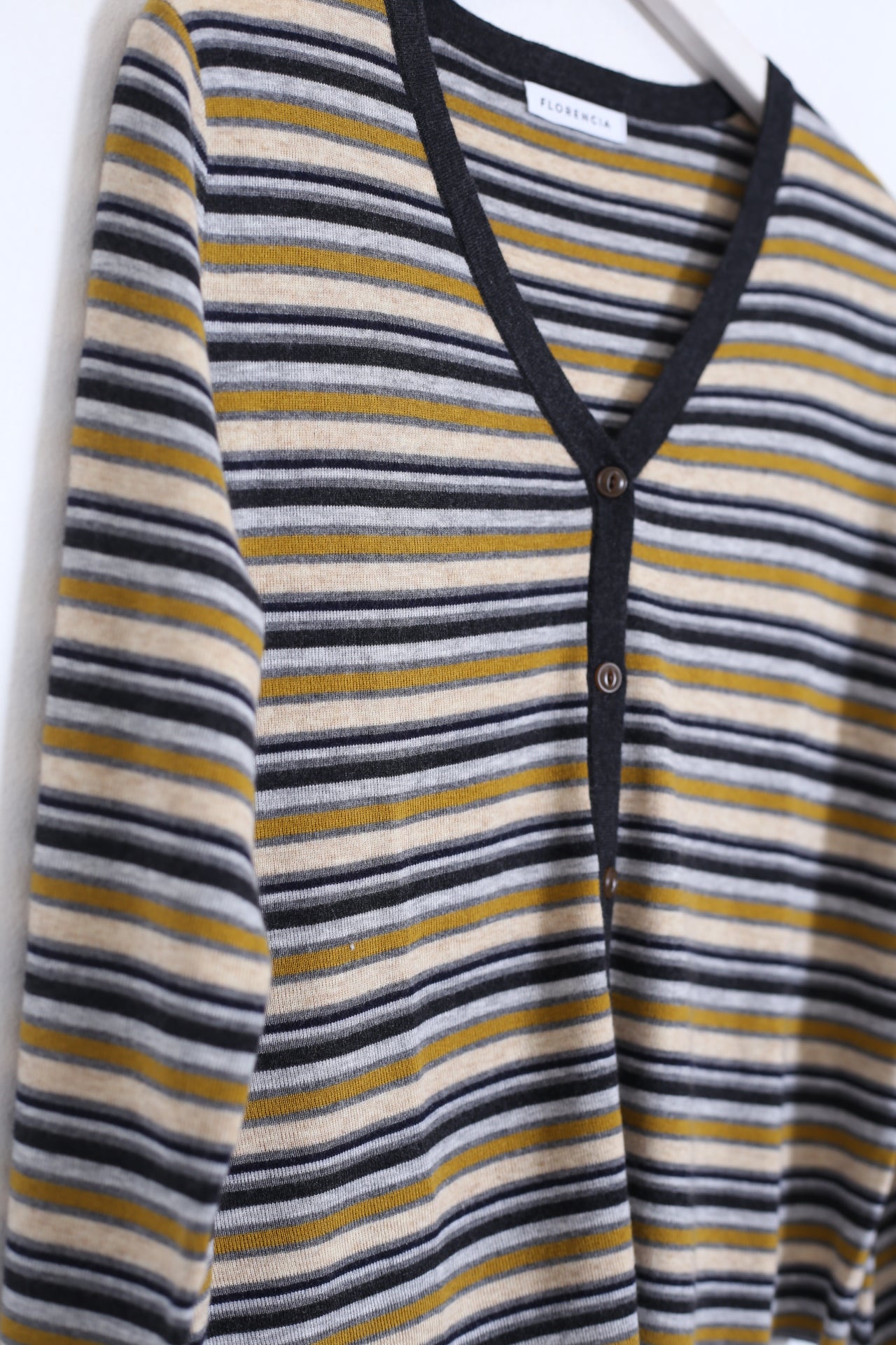 Cárdigan mohair rayas