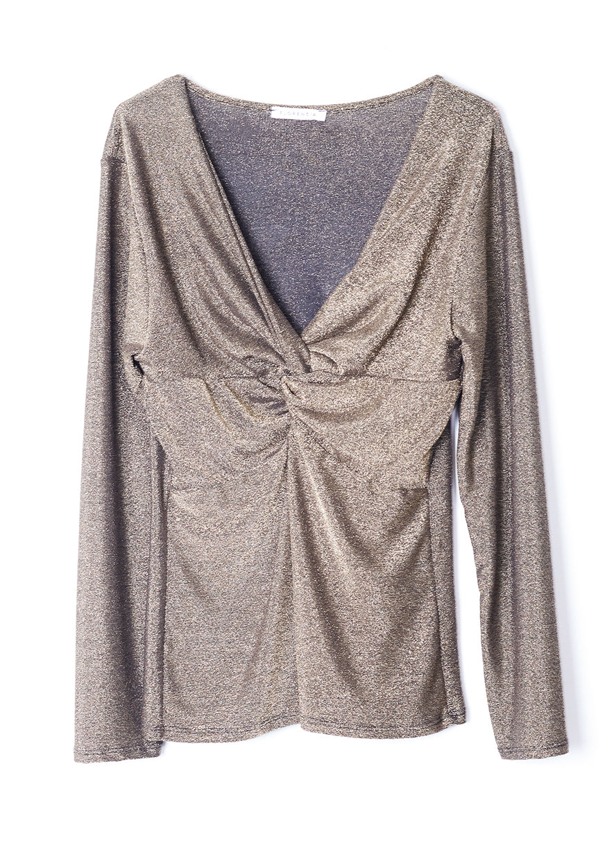 Crossover lurex T-shirt