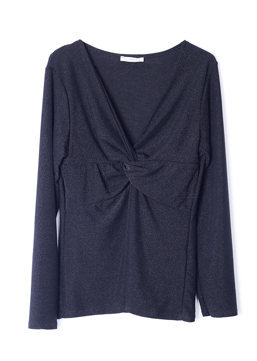 Crossover lurex T-shirt