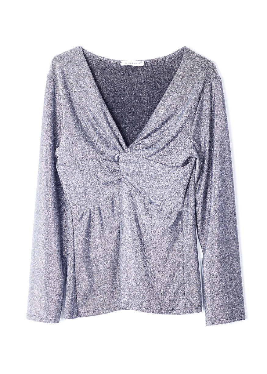 Crossover lurex T-shirt