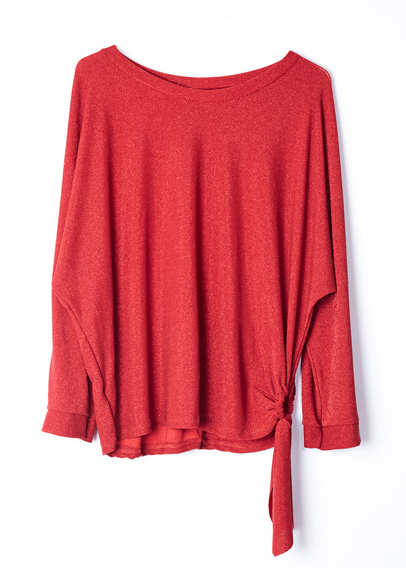 Lurex T-shirt with knot detail