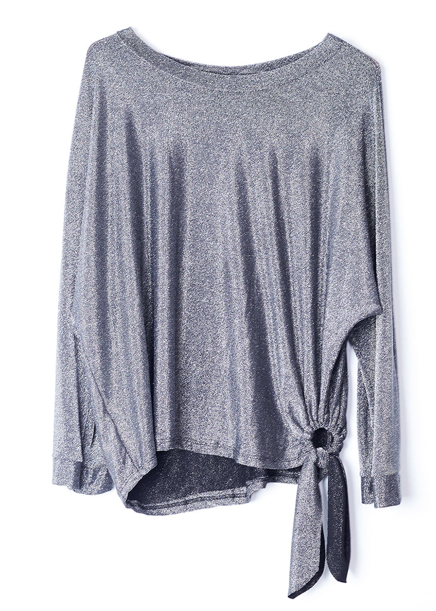 Lurex T-shirt with knot detail