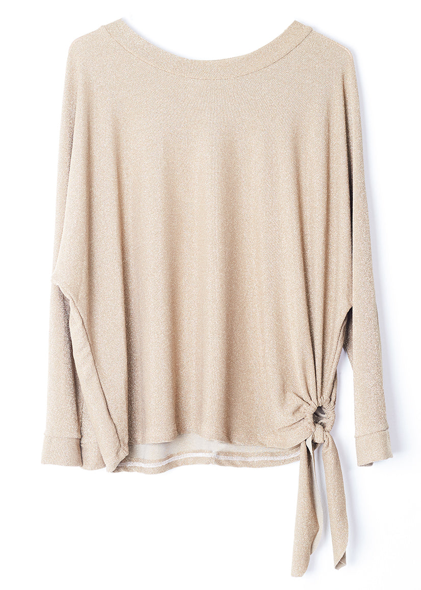 Lurex T-shirt with knot detail