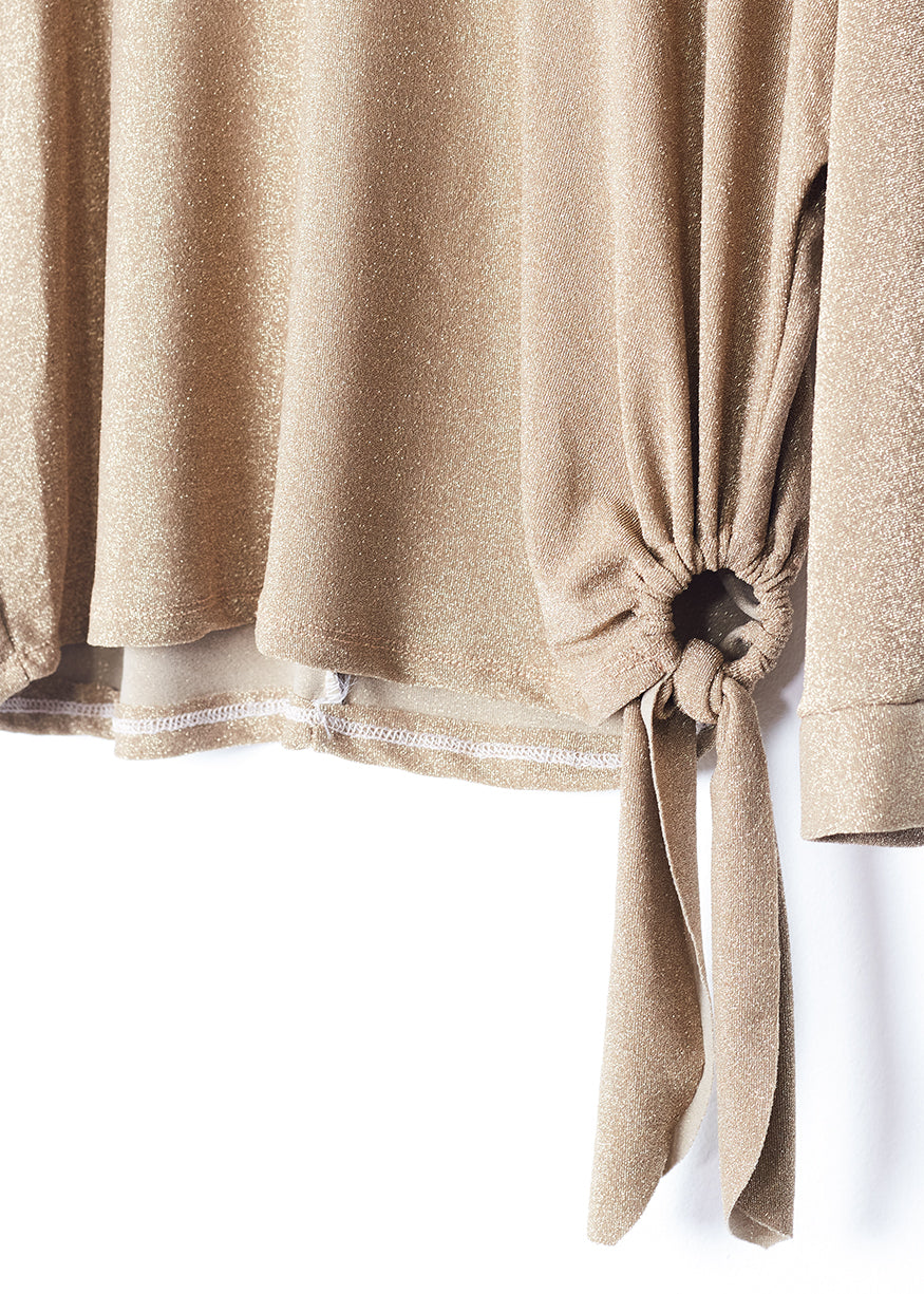 Lurex T-shirt with knot detail