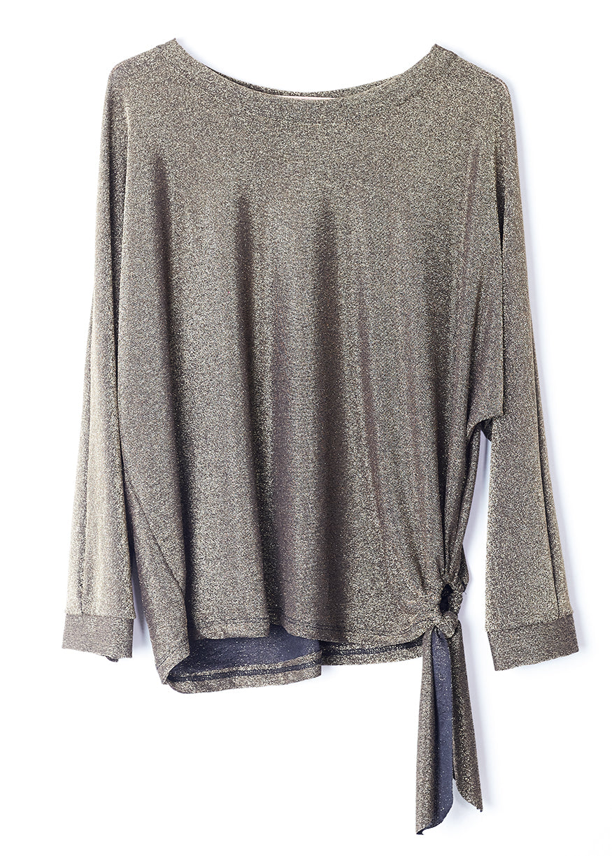 Lurex T-shirt with knot detail