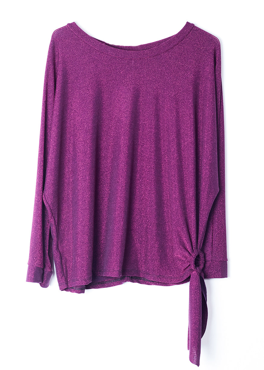 Lurex T-shirt with knot detail