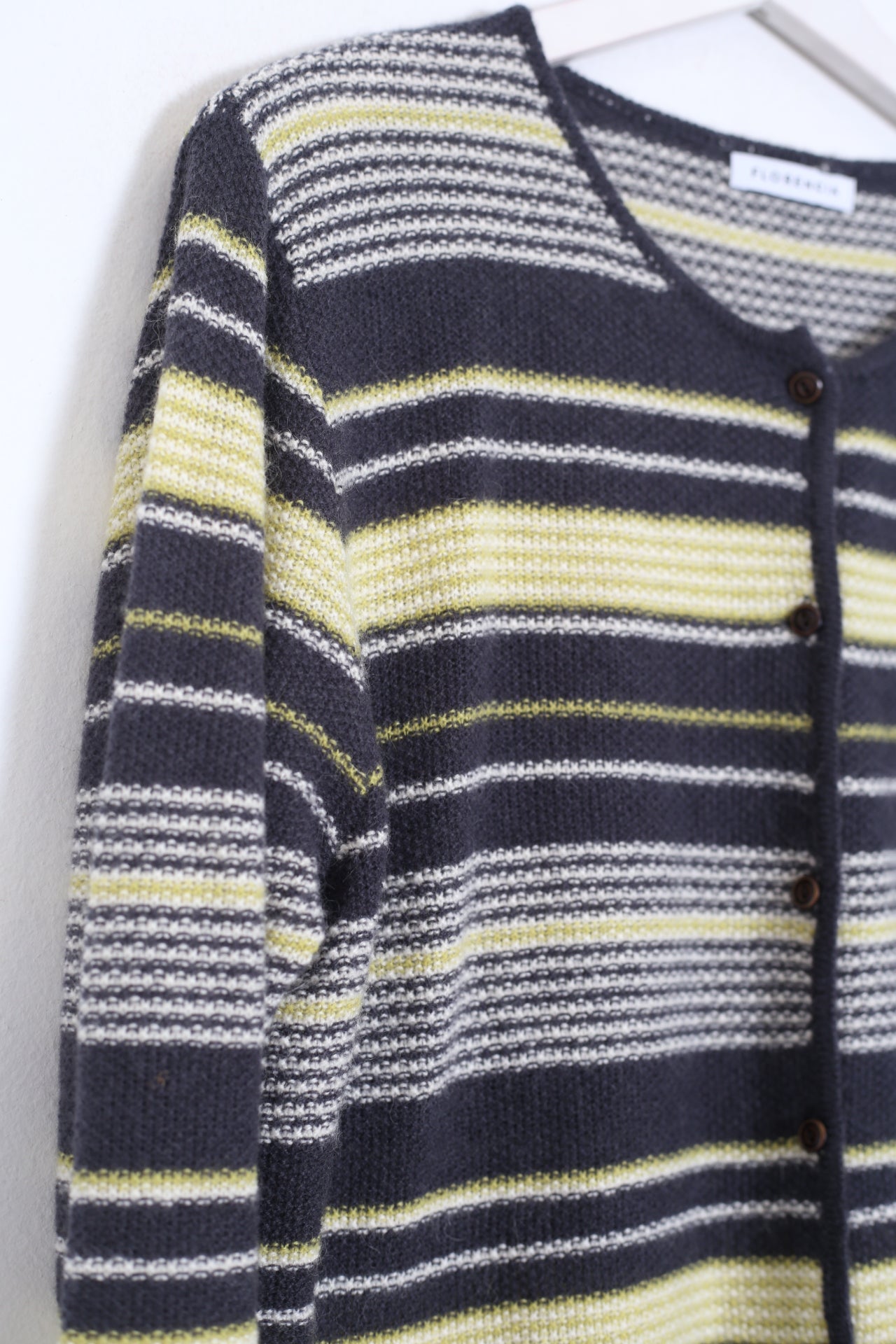 Cárdigan mohair rayas