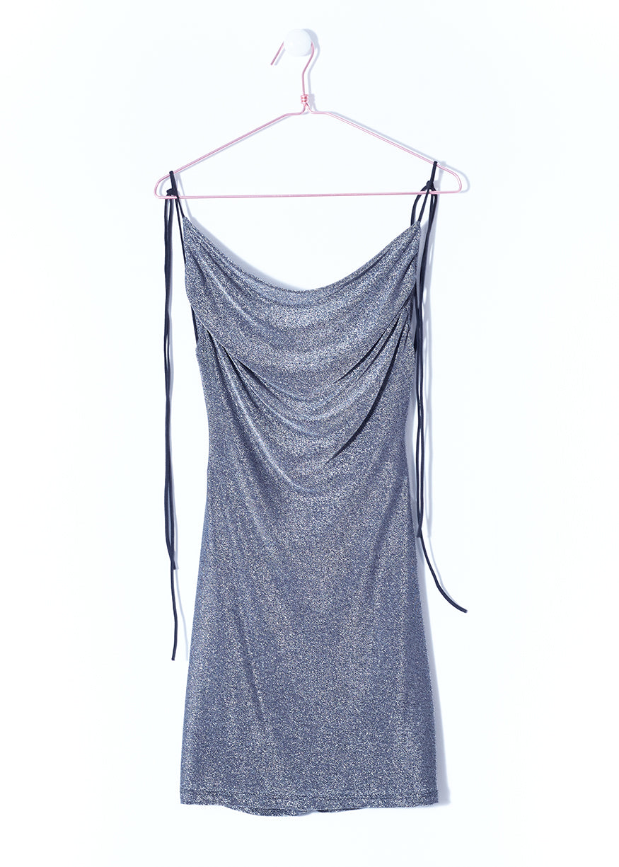 Lurex dress with straps