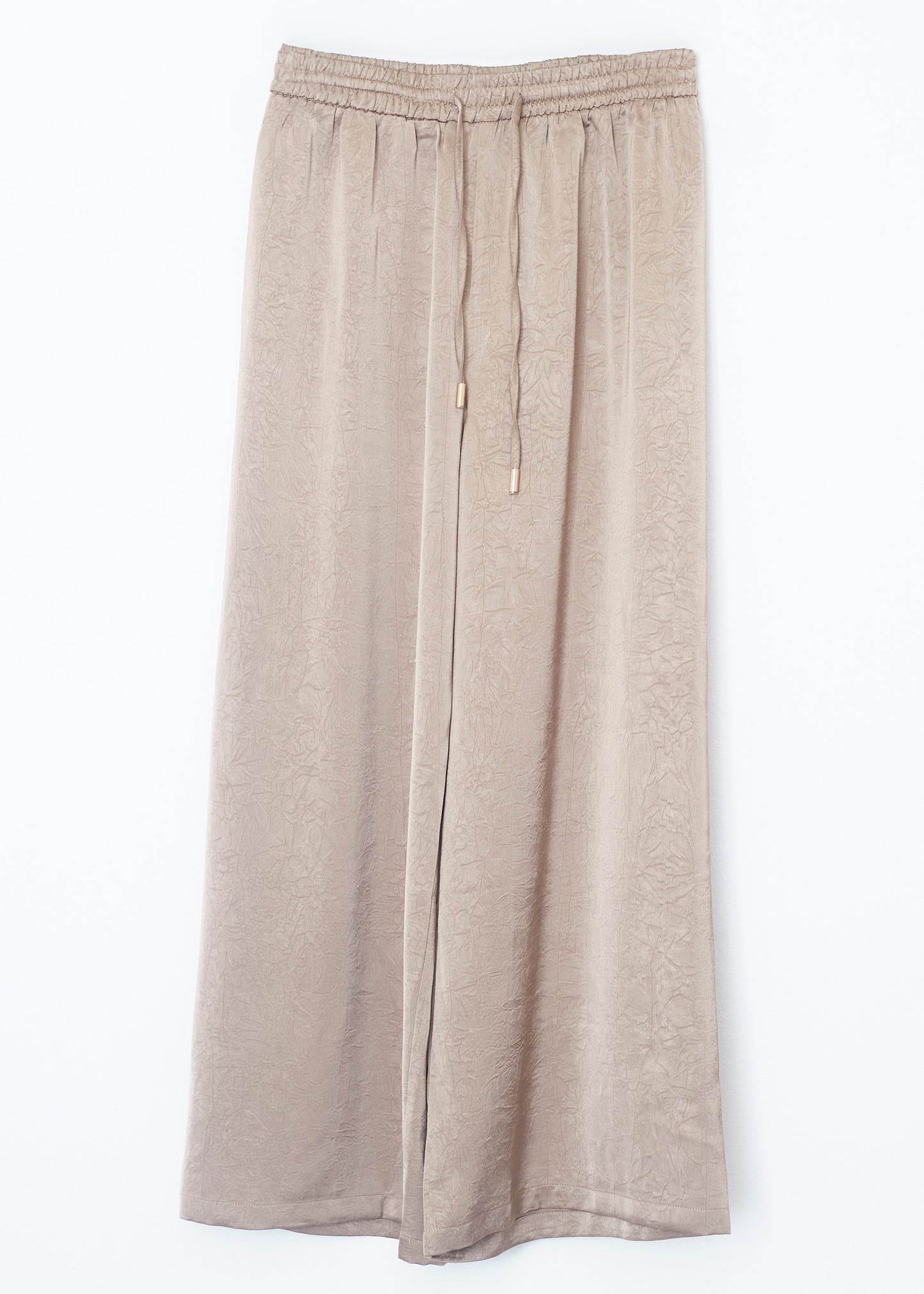 Long satin trousers