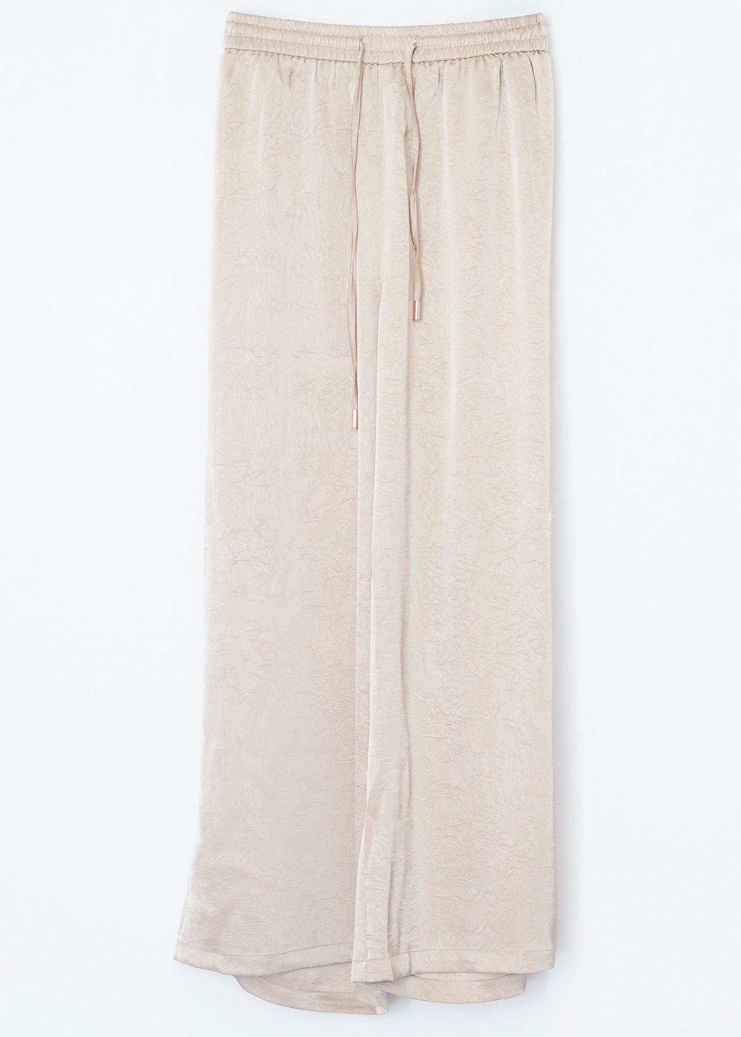 Long satin trousers