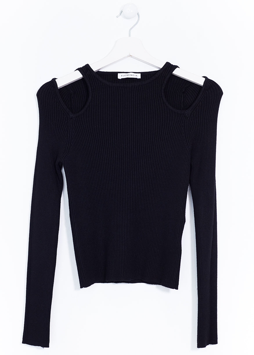 Cut out knit sweater