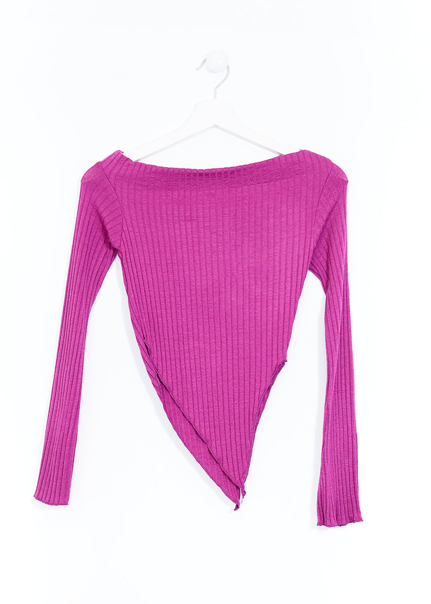 Asymmetrical V-neck top