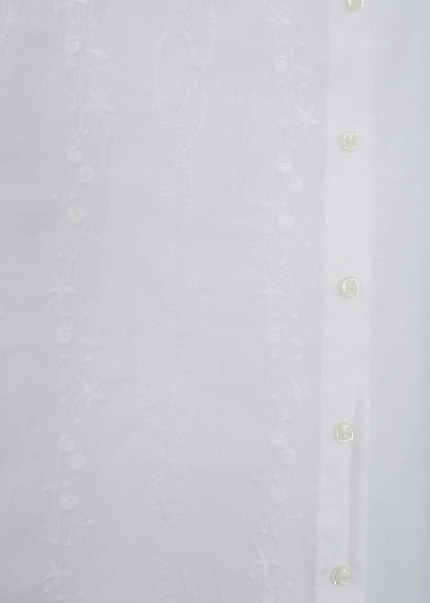 Embroidered organza shirt