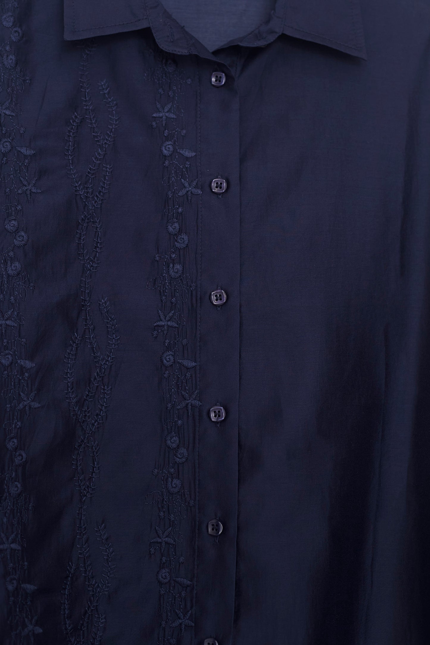 Embroidered organza shirt