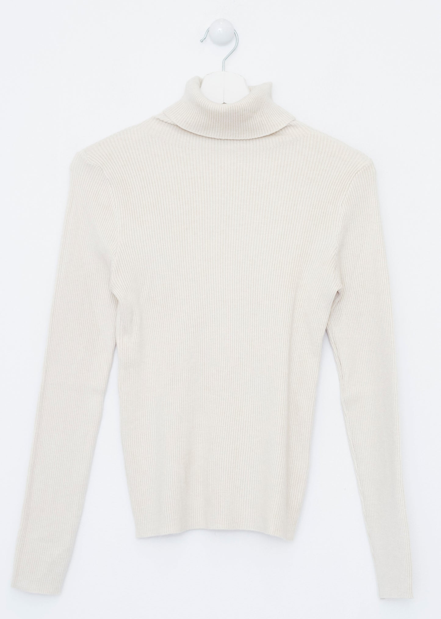 Jersey canalé cuello alto