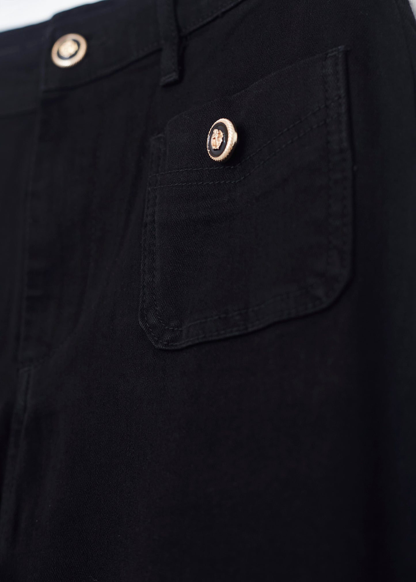 Wide leg jeans with pockets