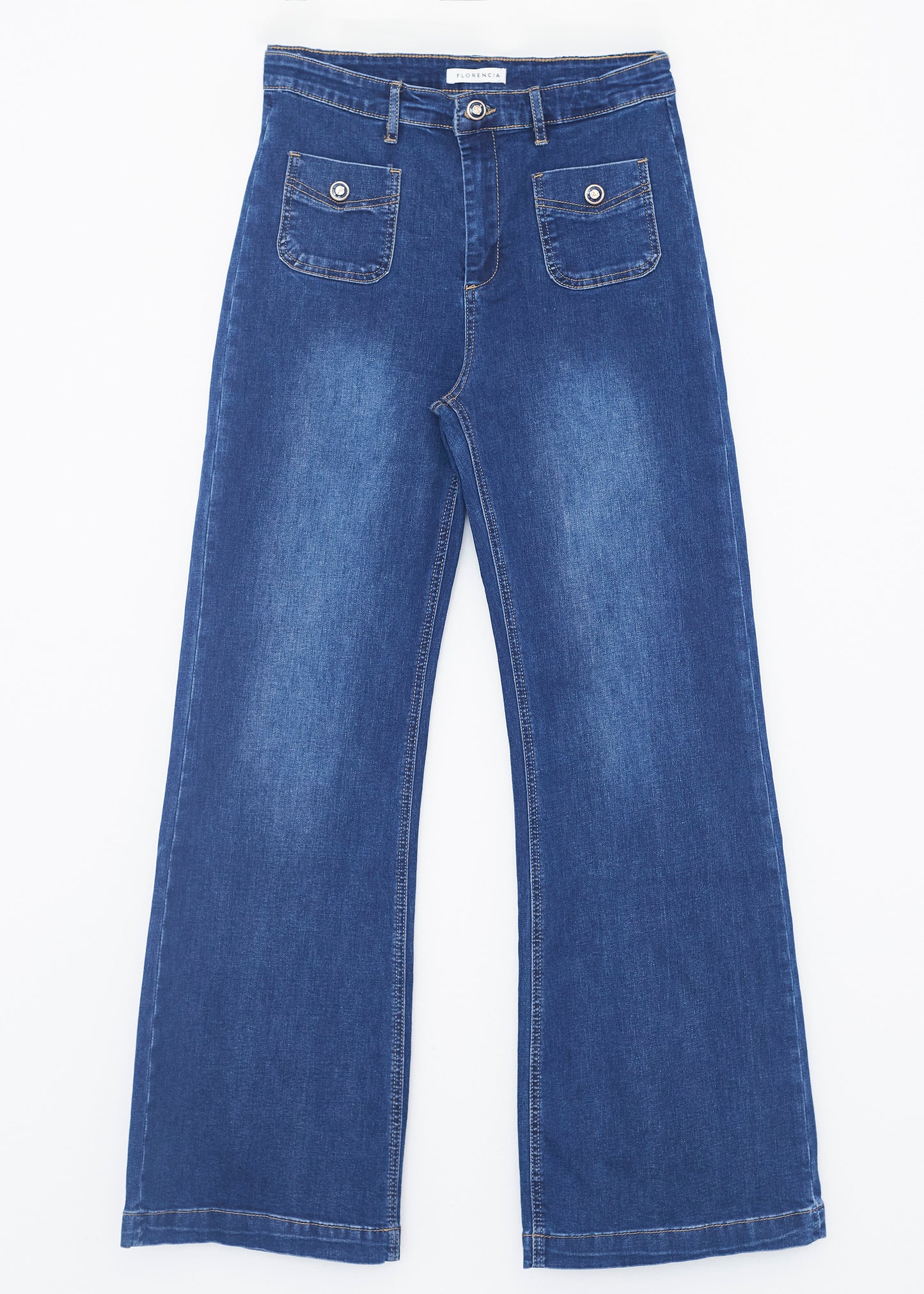 Wide leg jeans with pockets