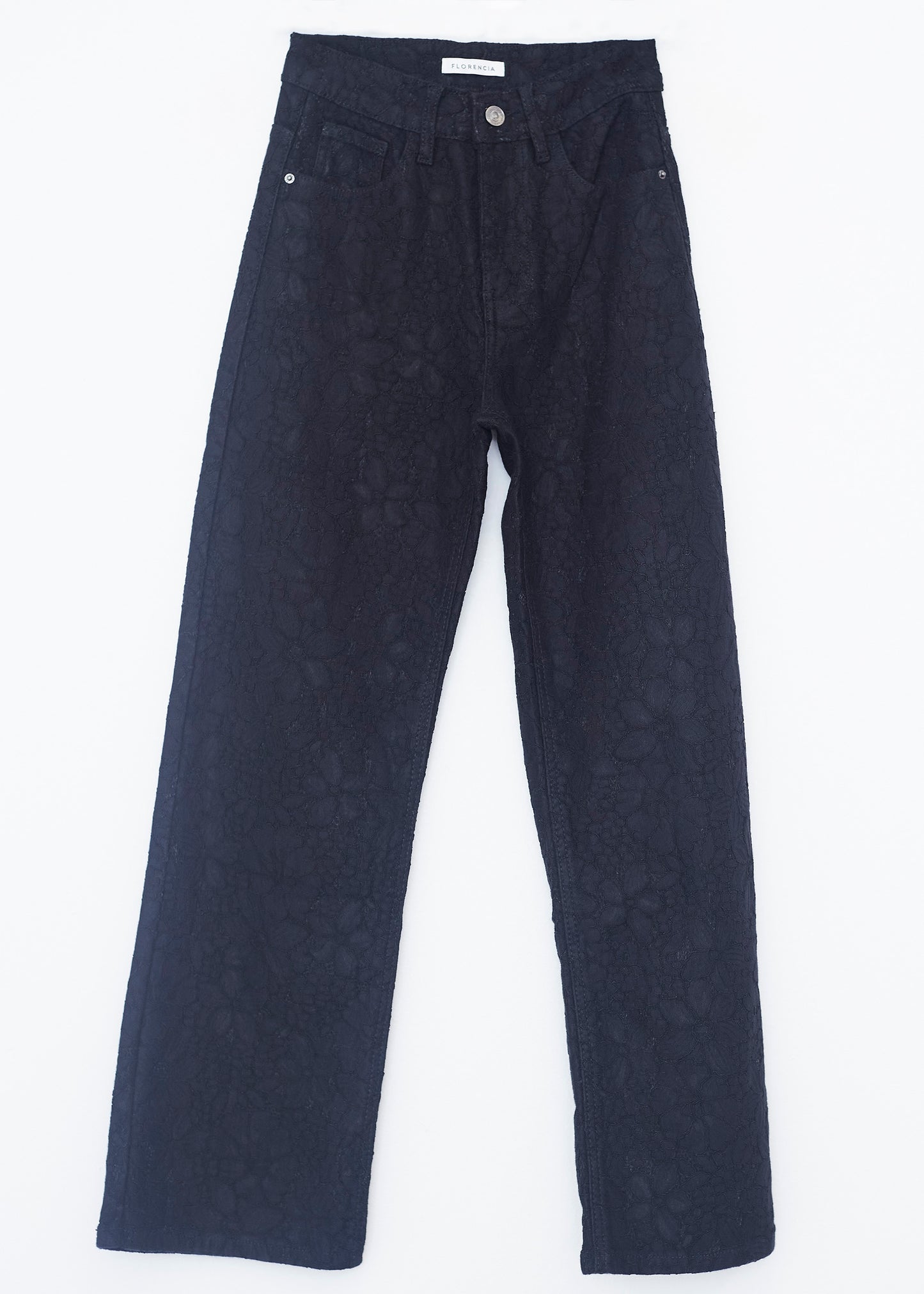 Straight brocade jeans
