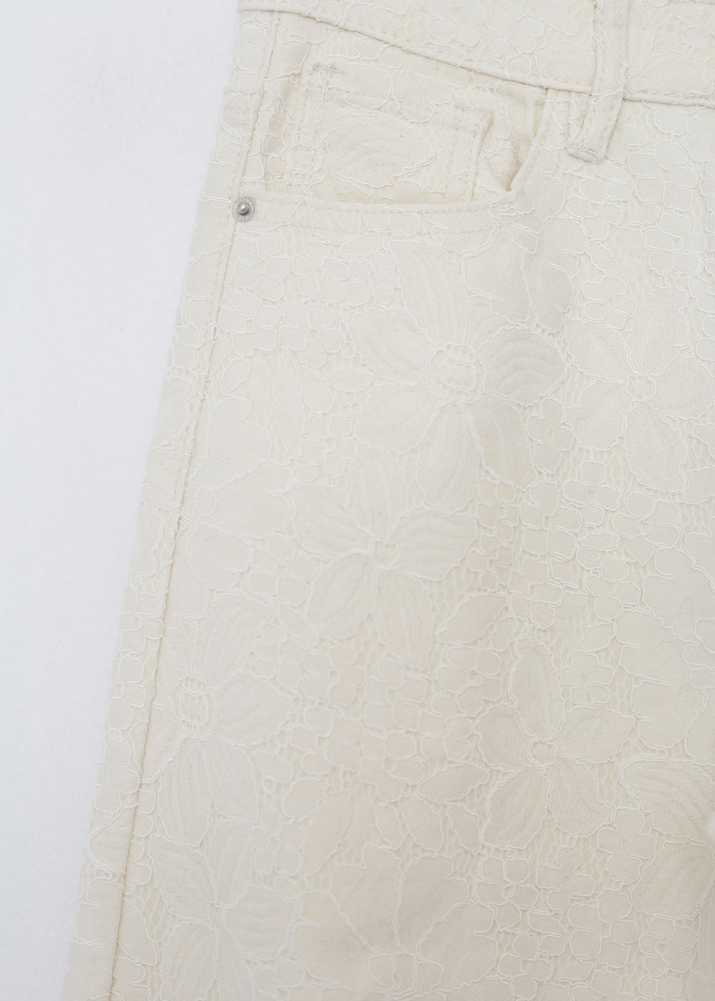 Straight brocade jeans