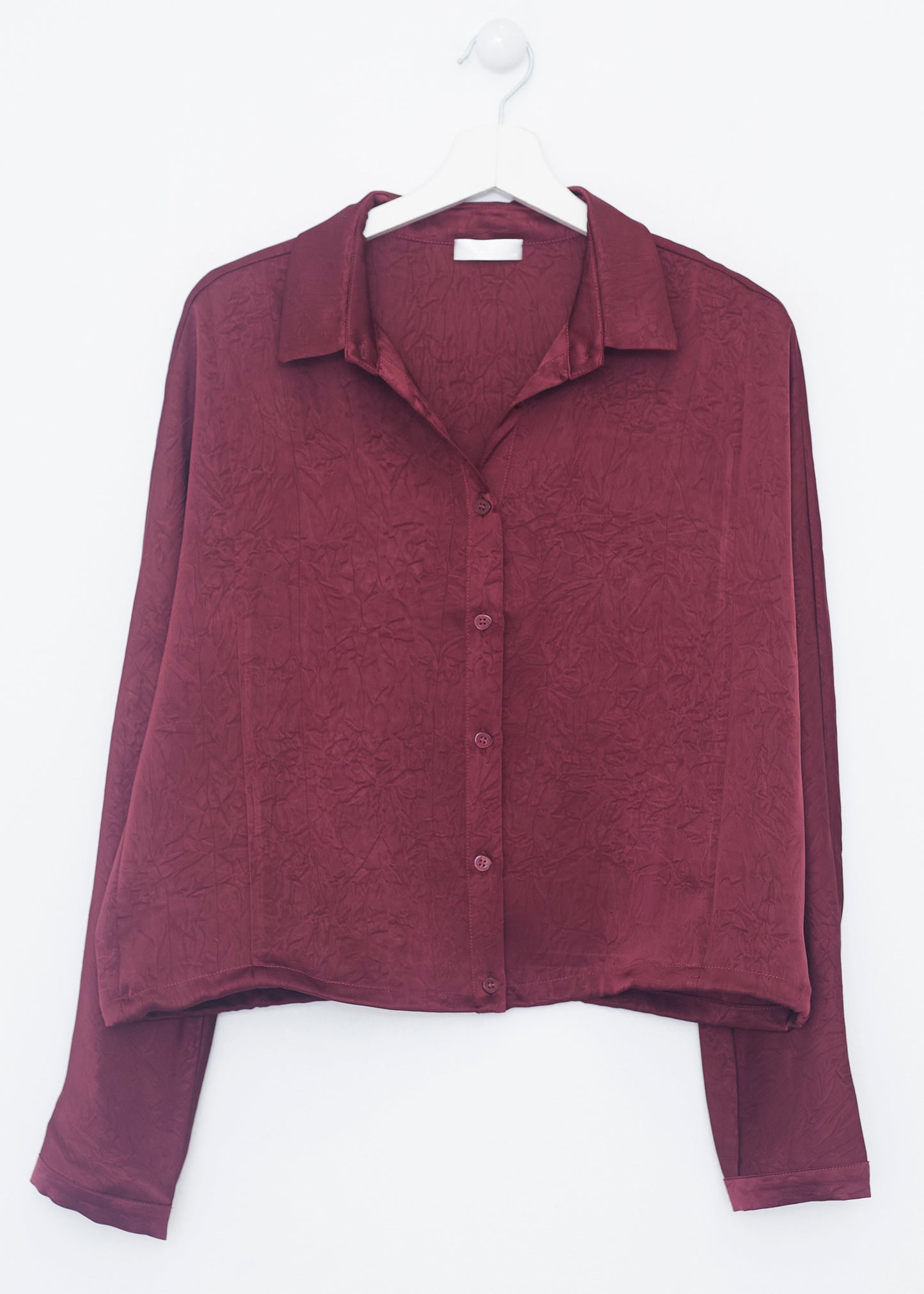 Short satin shirt