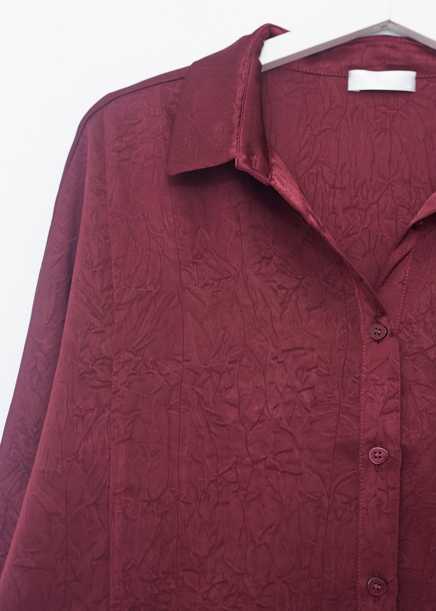 Short satin shirt