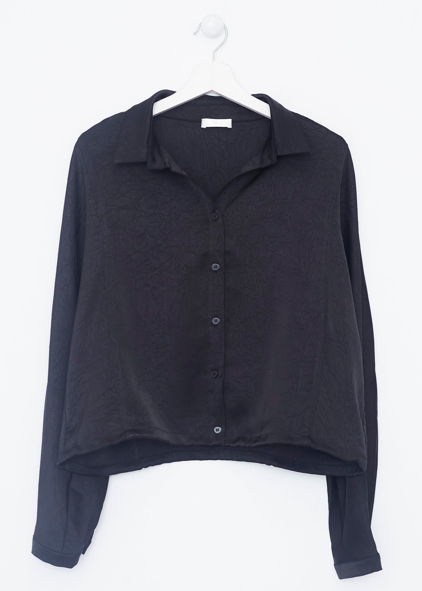 Short satin shirt