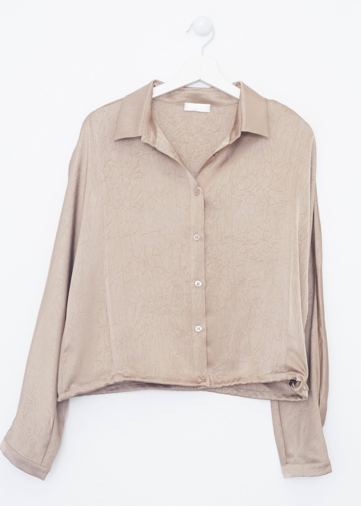 Short satin shirt