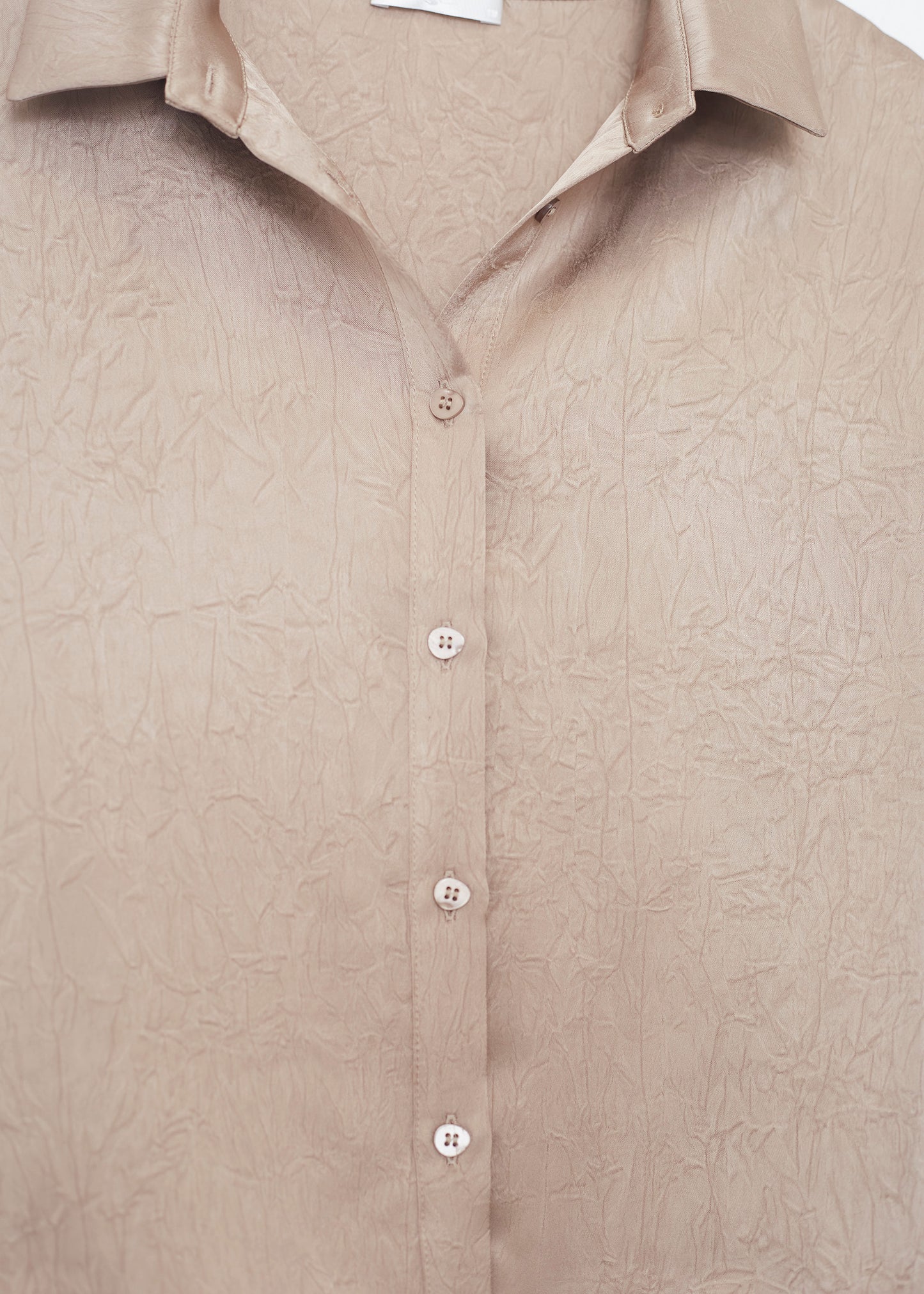Short satin shirt