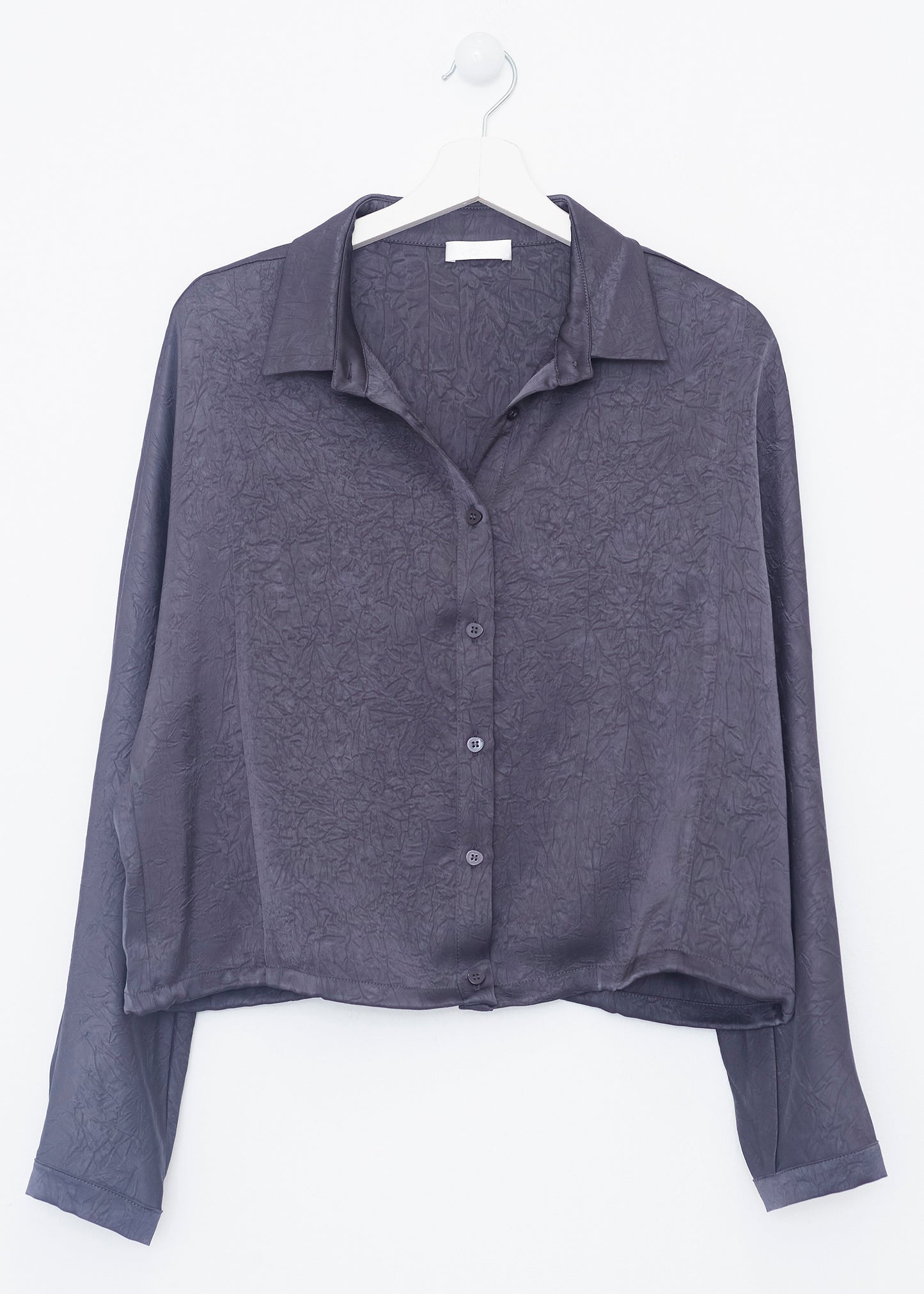Short satin shirt