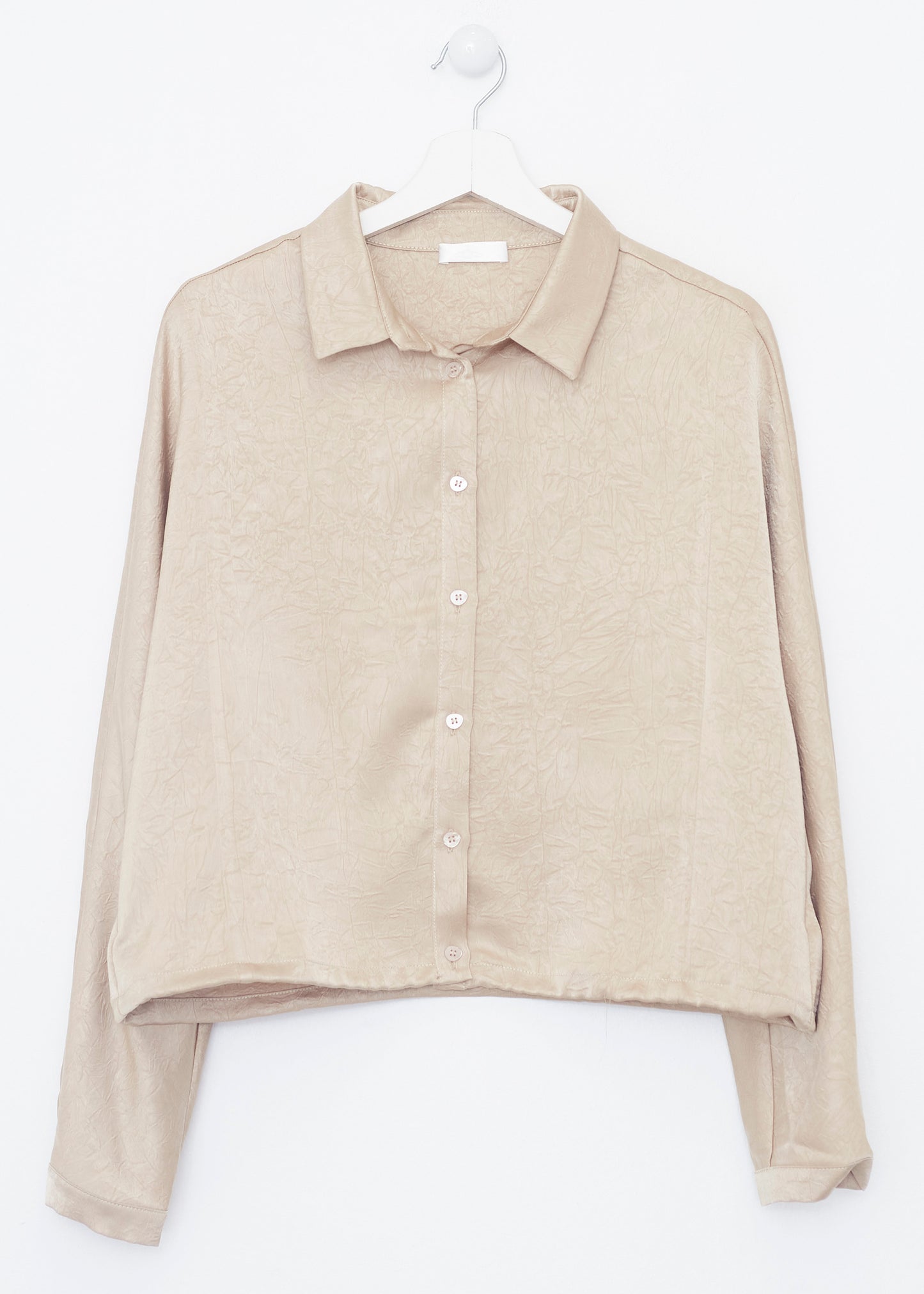 Short satin shirt