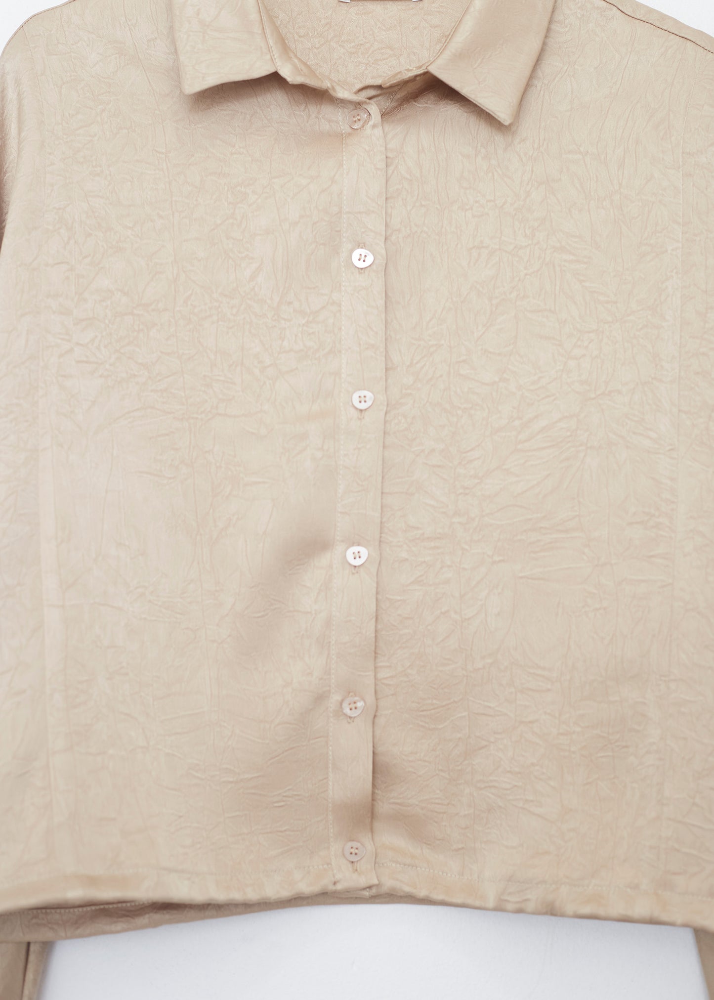 Short satin shirt