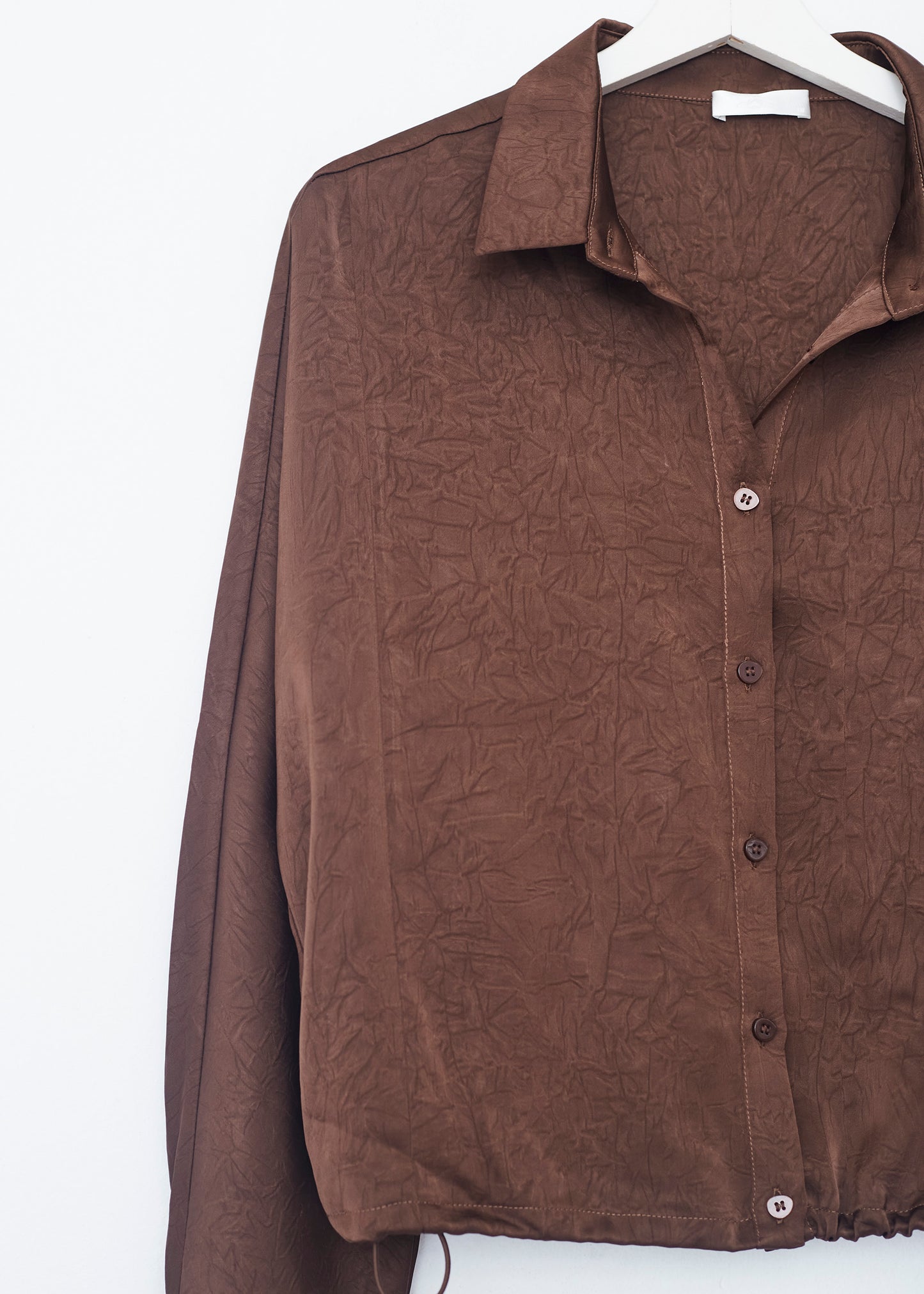 Short satin shirt