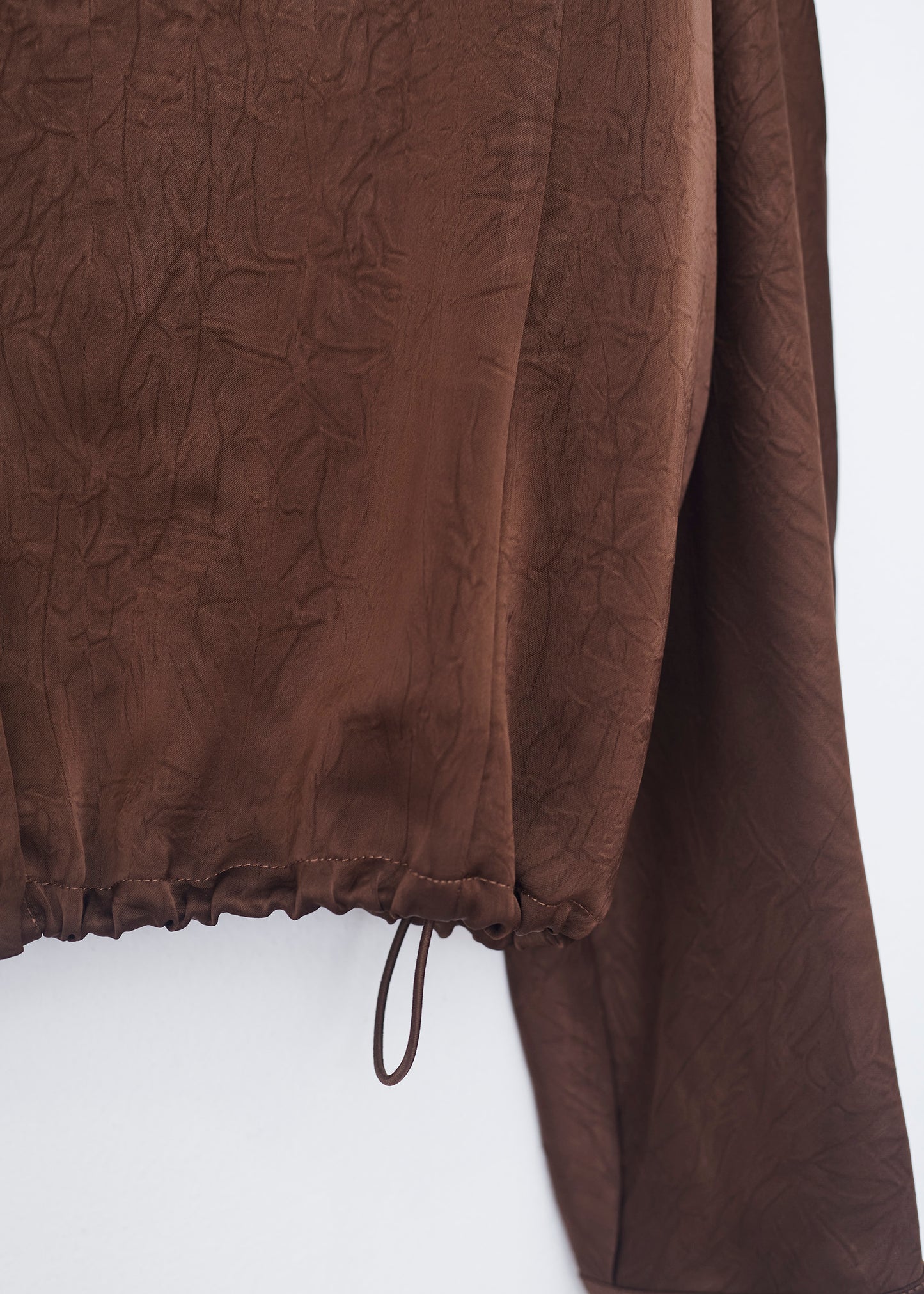 Short satin shirt