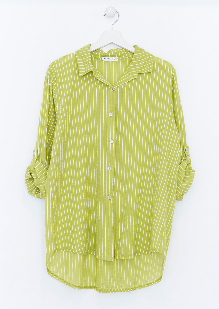 Striped voile shirt