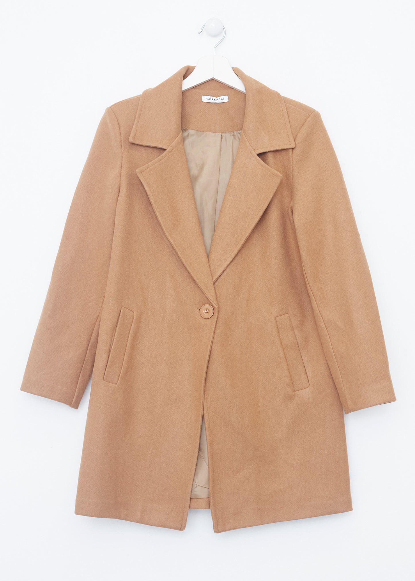 Straight lapel coat
