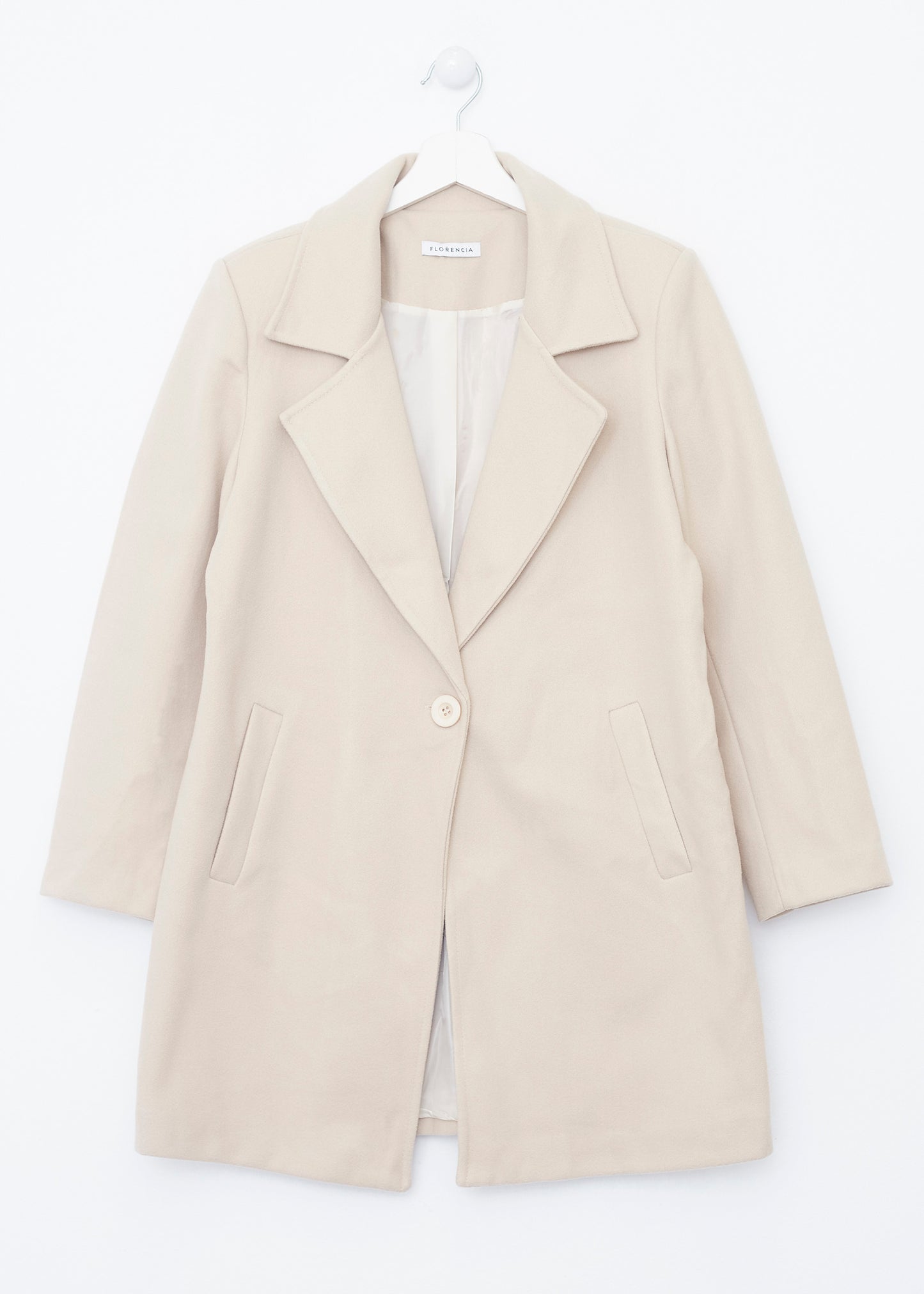 Straight lapel coat