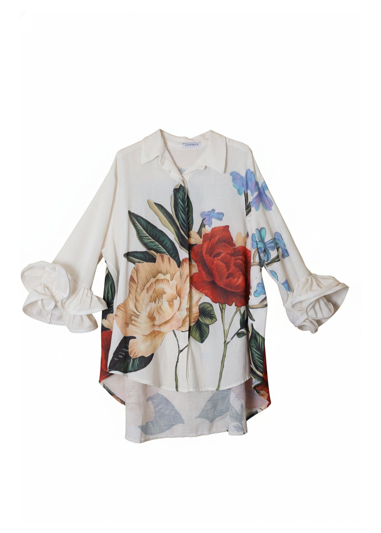 Camisa estampada volantes