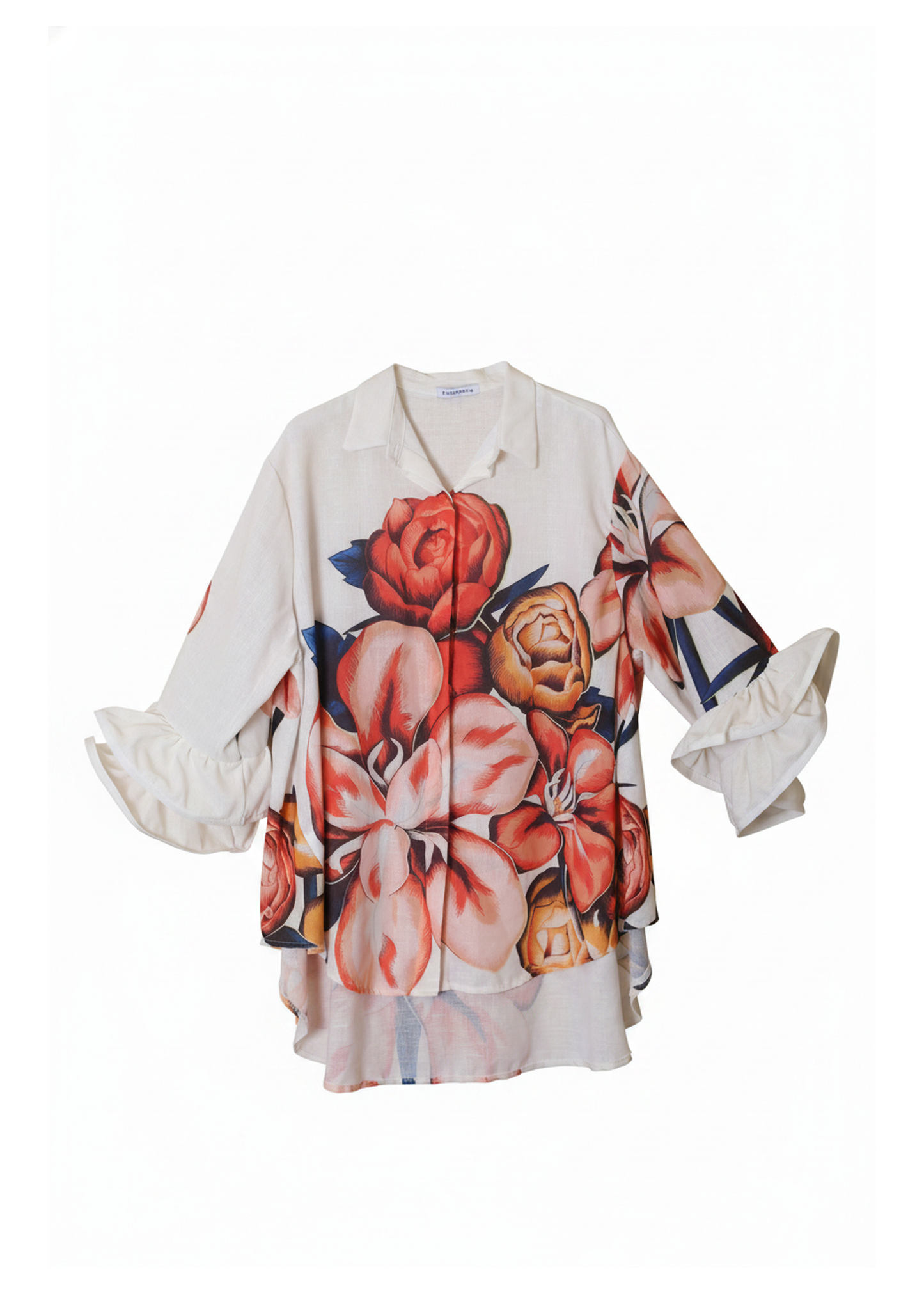 Camisa estampada volantes