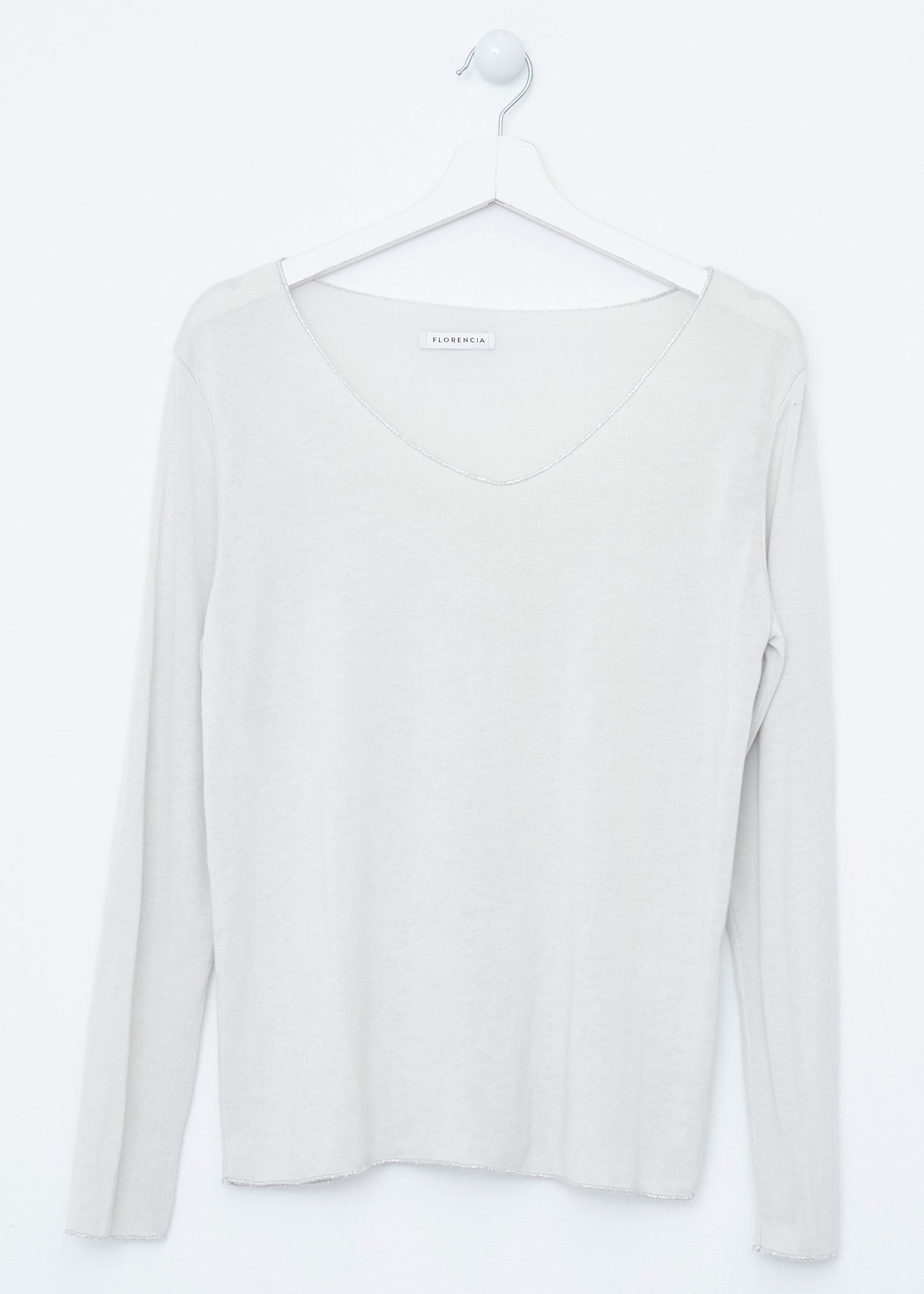 Silver pointed collar t-shirt