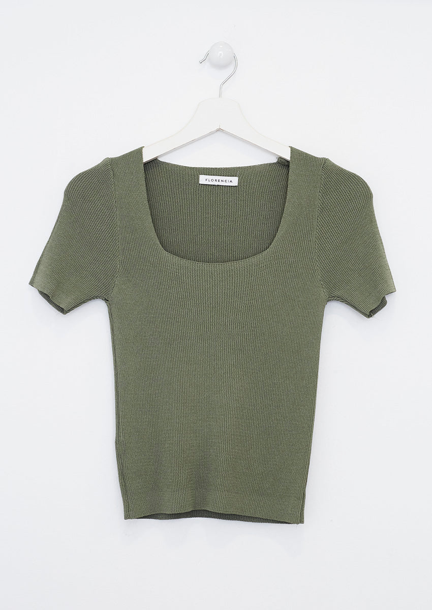 Square neckline top