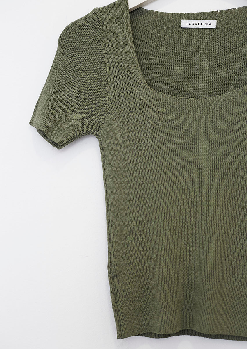 Square neckline top