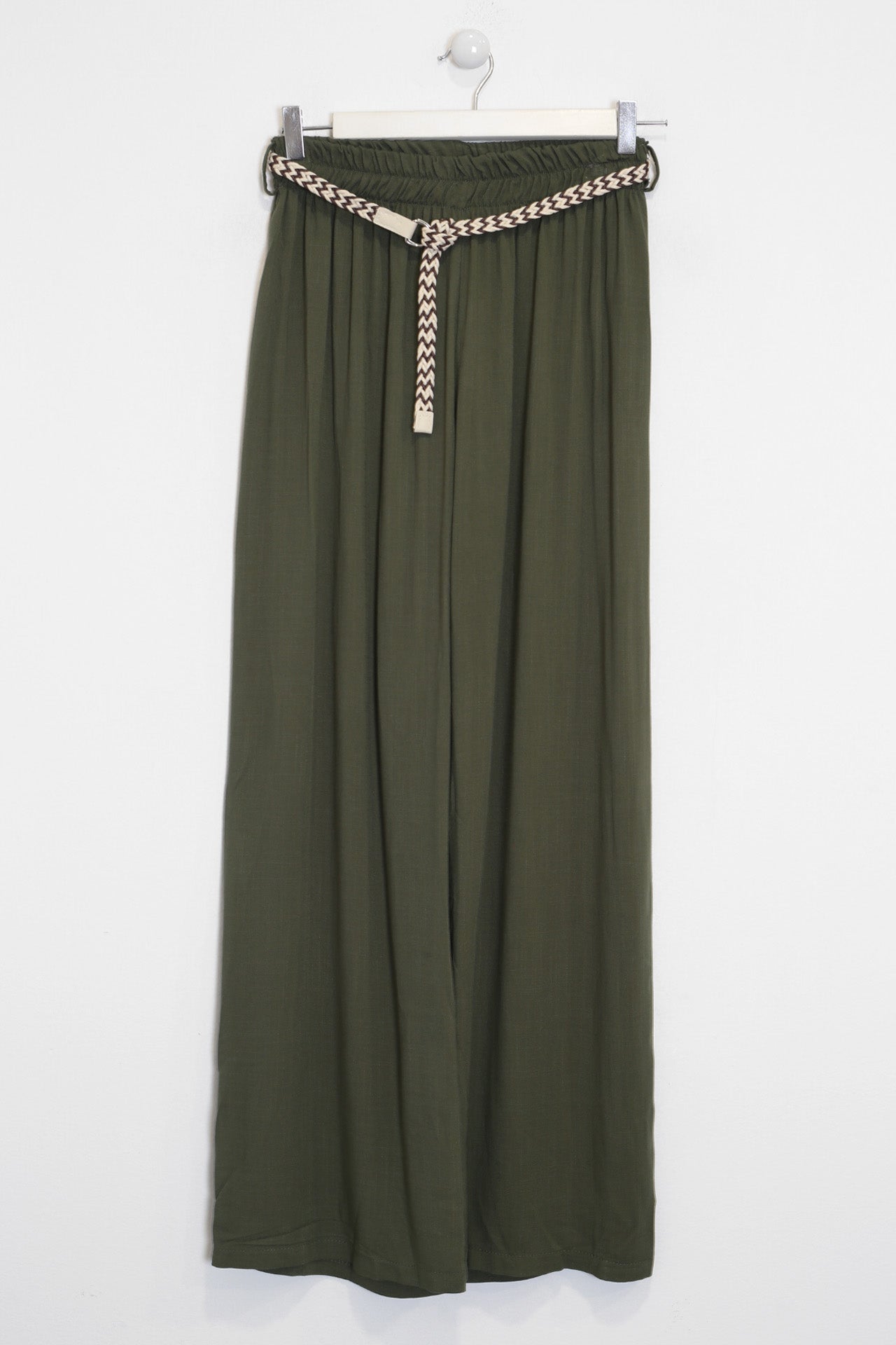 Pantalones textura palazzo