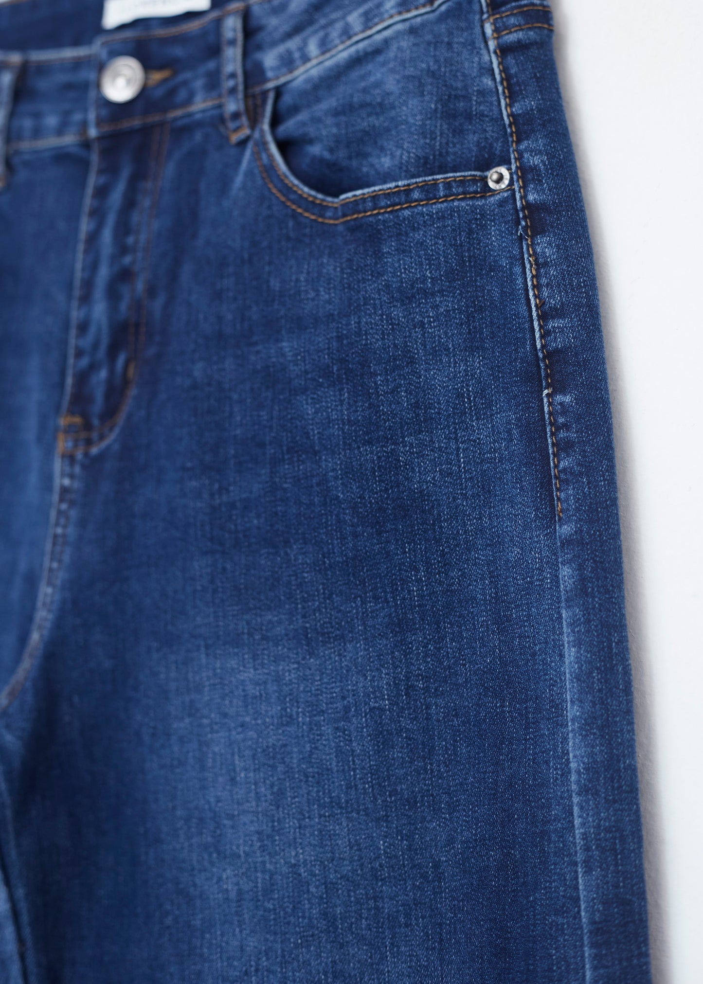 Embroidered wide leg jeans