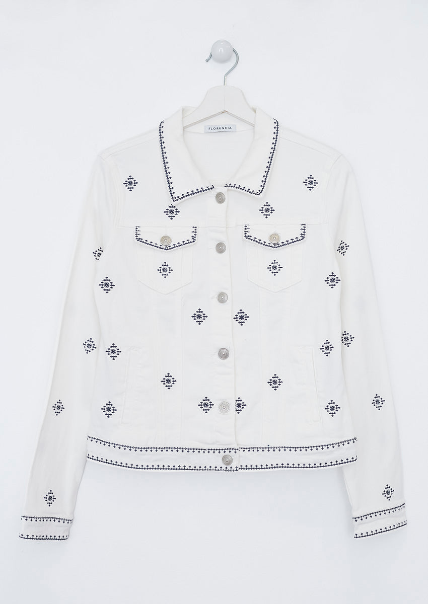 Caçadora denim brodats