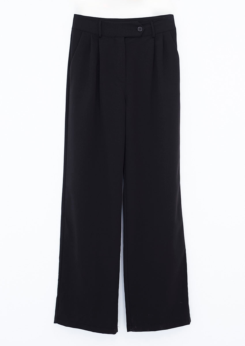 Wide pleated trousers