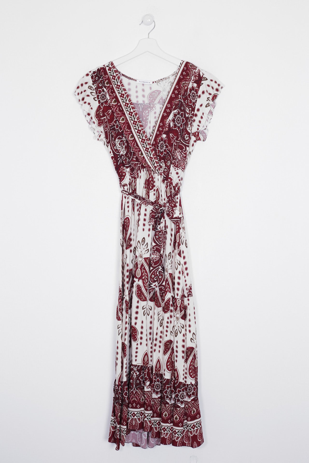 Vestido cruzado estampado